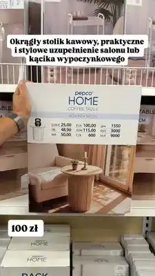 Pepco Stolik kawowy Pepco Home okrągły oferta