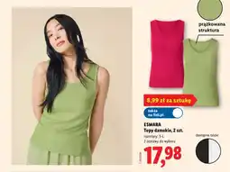 Lidl Topy damskie Esmara 2-pak oferta