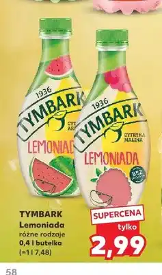 Kaufland Lemoniada Tymbark cytryna malina oferta