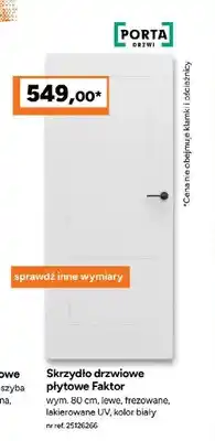 Bricoman Skrzydło drzwiowe płytowe Porta Faktor oferta