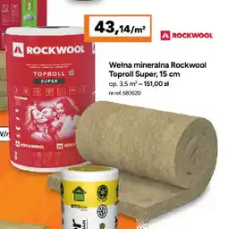 Bricoman Wełna mineralna Rockwool Toproll Super 15 cm oferta