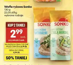Delikatesy Centrum Wafle ryżowe naturalne Sonko oferta