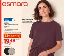Lidl T-shirt damski z modalem Esmara oferta