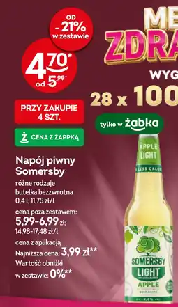 Żabka Napój piwny Somersby oferta