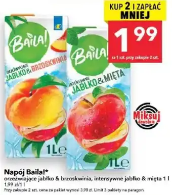 Napój Baila! orzeźwiające jabłko & brzoskwinia, intensywne jabłko & mięta