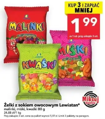 Żelki z sokiem owocowym Lewiatan*