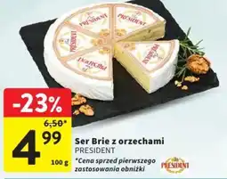 Intermarche Ser Brie z orzechami President oferta