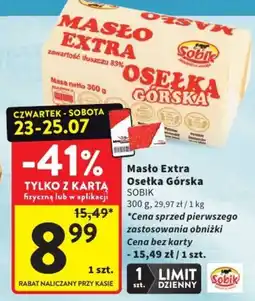 Intermarche Masło Extra Osełka Górská Sobik oferta