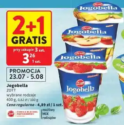Intermarche Jogobella ZOTT wybrane rodzaje oferta
