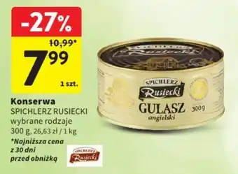 Intermarche Konserwa SPICHLERZ RUSIECKI wybrane rodzaje oferta