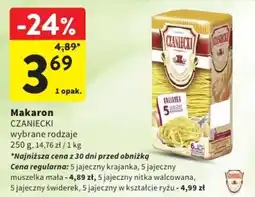 Intermarche Makaron CZANIECKI wybrane rodzaje oferta
