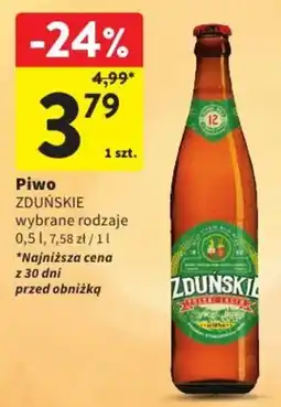 Intermarche Piwo ZDUŃSKIE wybrane rodzaje oferta