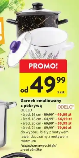 Intermarche Garnek emaliowany z pokrywą ODELO oferta