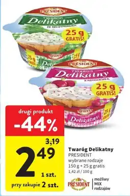 Intermarche Twaróg Delikatny PRESIDENT oferta