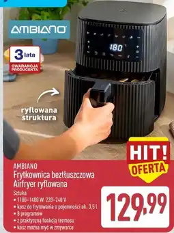 ALDI AMBIANO Frytkownica beztłuszczowa Airfryer ryflowana oferta