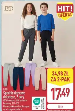 ALDI Spodnie dresowe dziecięce L&D oferta