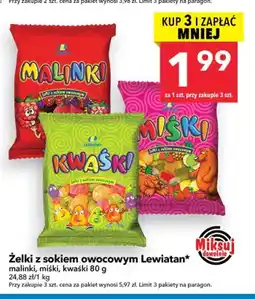 Lewiatan Żelki z sokiem owocowym Lewiatan kwaśki oferta