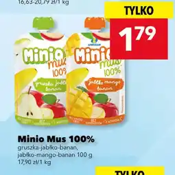 Lewiatan Mus 100% gruszka jabłko banan Minio oferta