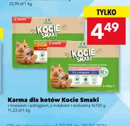 Lewiatan Karma dla kotów Kocie Smaki z łososiem i pstrągiem 4-pak oferta