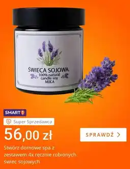 Allegro Zestaw ręcznie robionych świec sojowych Mika 4-pak oferta