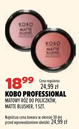 Drogerie Natura KOBO PROFESSIONAL MATOWY RÓŻ DO POLICZKÓW, MATTE BLUSHER oferta