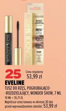 Drogerie Natura EVELINE TUSZ DO RZĘS, POGRUBIAJĄCO-ROZDZIELAJĄCY, WONDER SHOW oferta