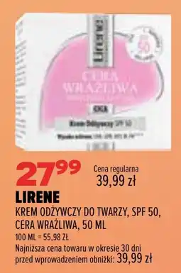 Drogerie Natura Lirene Krem Odżywczy do Twarzy, SPF 50, Cera Wrażliwa oferta