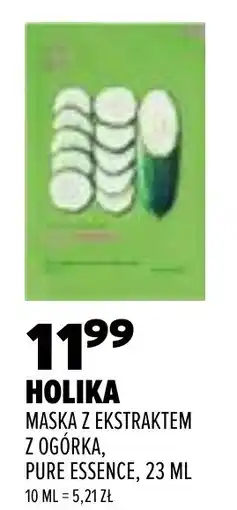 Drogerie Natura Holika Maska z ekstraktem z ogórka, Pure Essence oferta