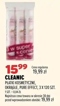 Drogerie Natura Cleanic Płatki Kosmetyczne, Okrągłe, Pure Effect oferta