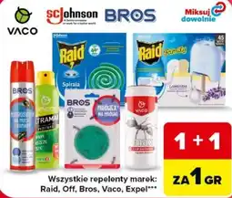 Carrefour Wszystkie repelenty marek: Raid, Off, Bros, Vaco, Expel*** oferta