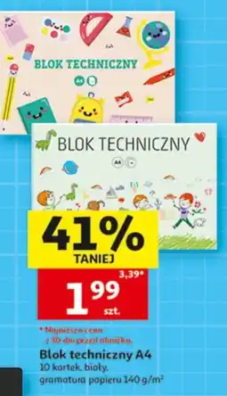 Auchan Blok techniczny A4 oferta