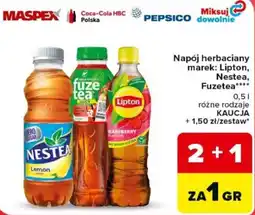 Carrefour Napój herbaciany marek: Lipton, Nestea, Fuzetea oferta