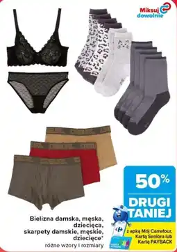Carrefour Bielizna damska, męska, dziecięca, skarpety damske, męskie, dziecięce oferta