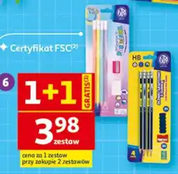 Auchan Zestaw ołówków i gumki do gryzienia oferta