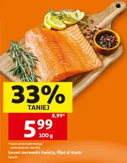 Auchan Łosoś norweski świeży, filet d-trym luzem oferta