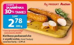 Auchan Kiełbasa podwawelska z szynki extra oferta