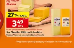 Auchan Ser Cheddar Mild red lub white oferta