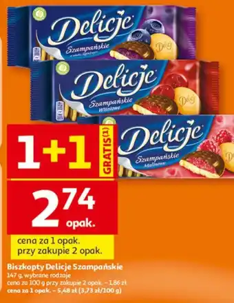 Auchan Biszkopty Delicje Szampańskie oferta