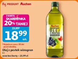 Auchan Olej z pestek winogron oferta