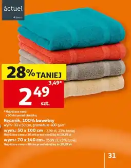 Auchan Ręcznik, 100% bawełny oferta