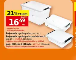Auchan Pojemnik z pokrywką na kółkach oferta