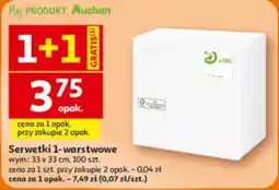 Auchan Serwetki 1-warstwowe oferta