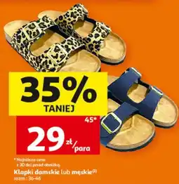 Auchan Klapki damskie lub męskie oferta
