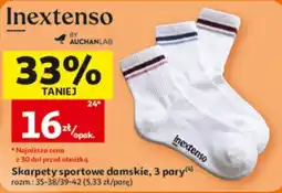 Auchan Skarpety sportowe damskie oferta