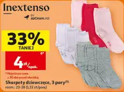Auchan Skarpety dziewczęce oferta
