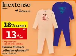 Auchan Pizama dziecięca z długim rękawem oferta