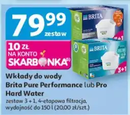 Auchan Wkłady do wody Brita Pure Performance lub Pro Hard Water oferta