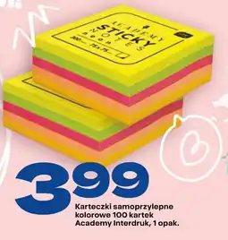Twój Market Karteczki samoprzylepne kolorowe Academy Interdruk oferta