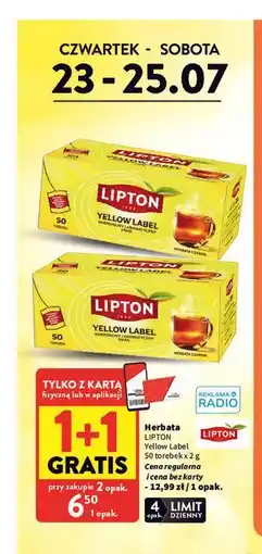 Intermarche Herbata czarna Lipton Yellow Label oferta