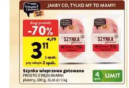 Intermarche Szynka wieprzowa gotowana plastry Prosto z Wędliniarni oferta